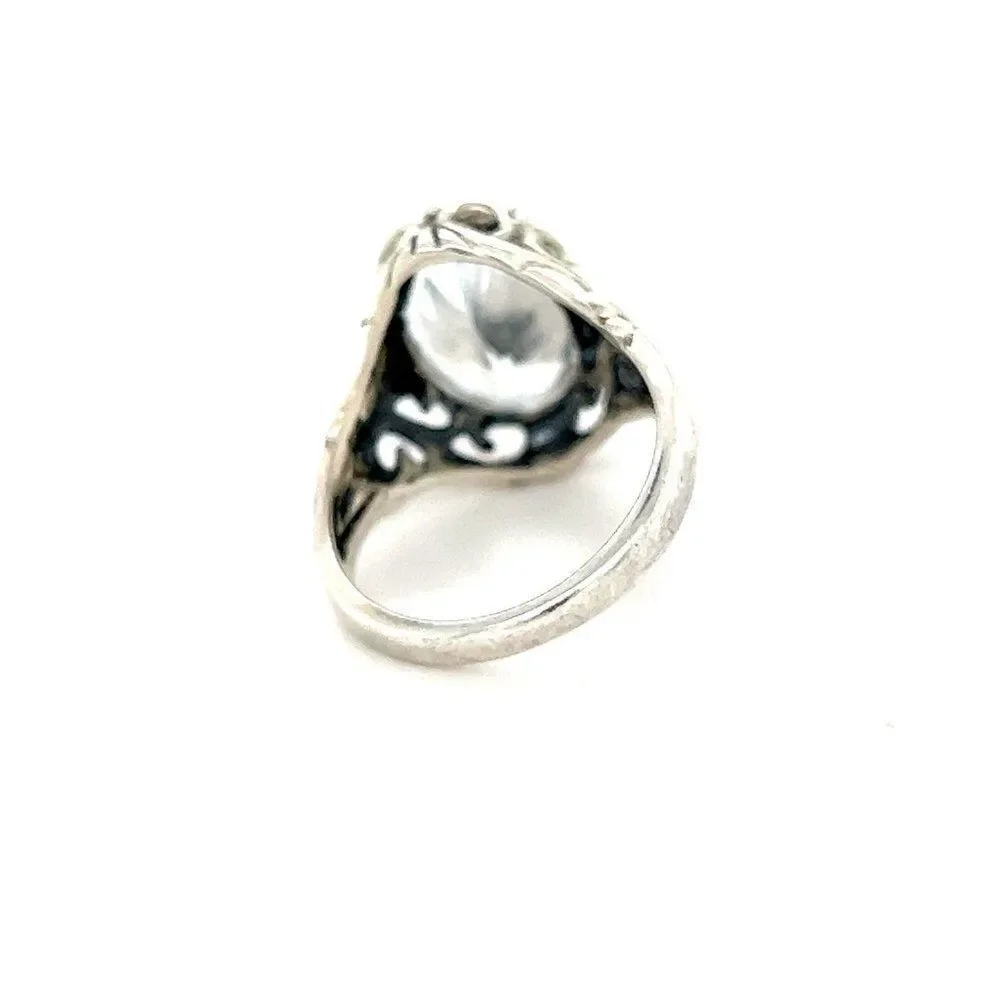 Large‎ Zircon Sterling Silver Ring
